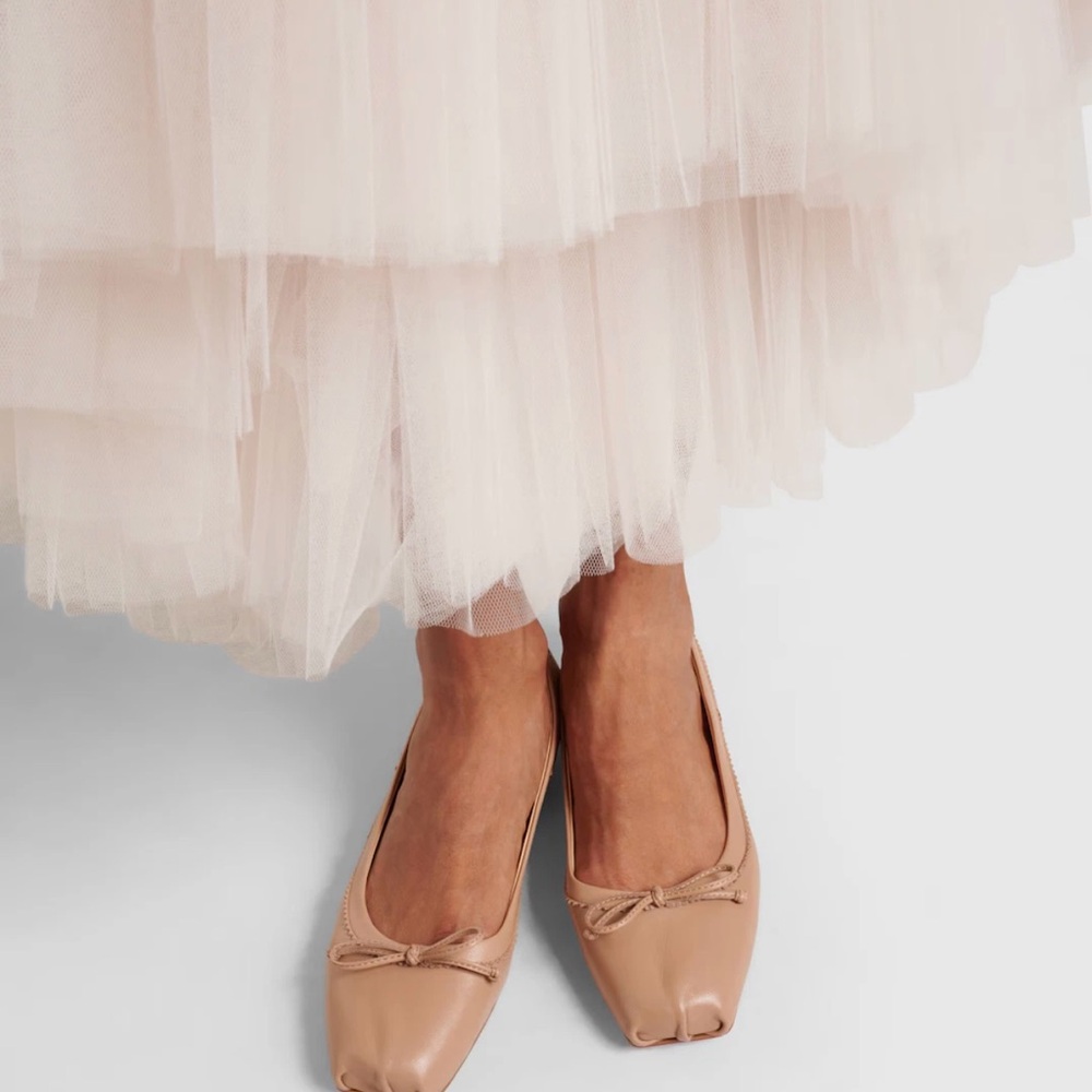 Christian Louboutin Mamadrague Flat Nude Blush Beige Nappa Ballet Ballerina 36 - Picture 5 of 14